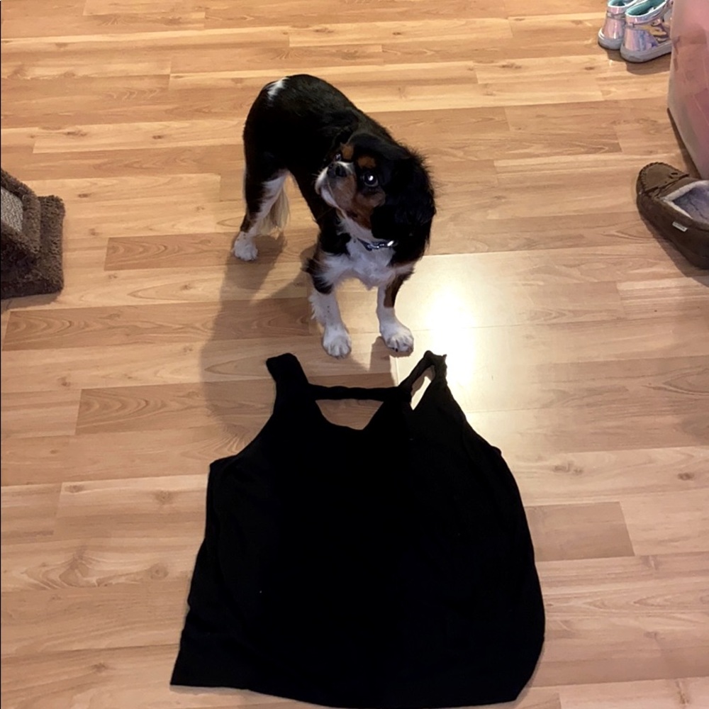 Black tank top